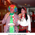 Samuel, the clown, and Megan, the gypsy