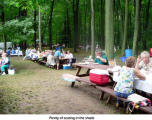 Plenty of seating in the shade