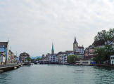 View of downtown on the Limmat river