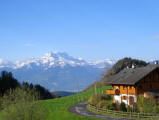 Perfect Swiss view in Leysin (South French Switzerland)