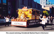 The award winning Christkindl float in Kitchener