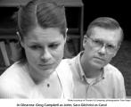 In Oleanna: Greg Campbell as John, Sara Gilchirst as Carol