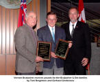 Vernon Brubacher receives awards for the Brubacher & Erb families by Toni Bergmeier and Gerhard Griebenow