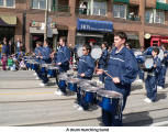 A drum marching band