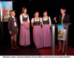 Gabriele Lenger, Austrian National Tourist Office, presents the von Trapp Children