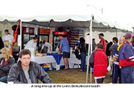 A long line-up at the Lein's Delicatessen booth