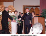 Julian Fantino & wife are welcomed with flowers