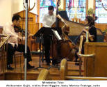 Mirobolus Trio: Aleksandar Gajic, violin; Bret Higgins, bass; Monica Fedrigo, cello