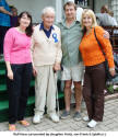 Rolf Haas surrounded by daughter Anita, son Frank & Sybille (r.)