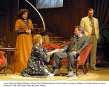 Laurie Paton as Redina Giddens, Sharry Flett as Birdie Hubbard, David Jansen as Horace Giddens and Peter Krantz as Oscar Hubbard in The Little Foxes. [photo: David Cooper]