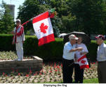 Displaying the flag