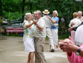 On the dance floor