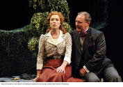 Moya O'Connell as Vivie Warren and Benedict Campbell as Sir George Crofts in Mrs. Warren's Profession