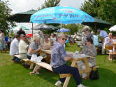 At the picnic table