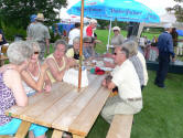 At the picnic table