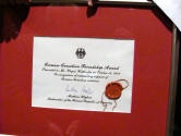 German-Canadian Friendship Award signed by Matthias Hpfner, Ambassador of the Federal Republic of Germany