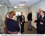 Mrs. Stigge (r.) & Holger Raasch (r.) explain the layout of the new Consulate General