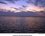 Sunset over the Saint Laurence estuary   [photo: Bob Sandbo]