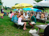 At the picnic table