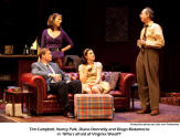 Tim Campbell, Nancy Palk, Diana Donnelly and Diego Matamoros in "Who's afraid of Virginia Woolf?"  [production photo by Cylla von Tiedemann]