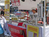 Kiosks and tents from local merchants