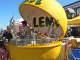 Kiosks and tents from local merchants