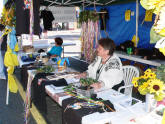 Kiosks and tents from local merchants