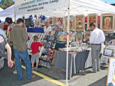 Kiosks and tents from local merchants