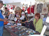 Kiosks and tents from local merchants