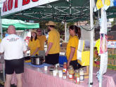 Kiosks and tents from local merchants