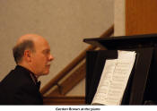 Gordon Brown on the piano