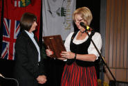 Honouring of St. Peters Evangelical Lutheran Church, introduction by Judy Penteker, presentation by Helene Schramek