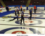  German curlers in action   [photo: Claudia Raupach]