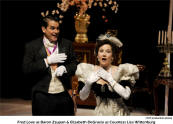 Fred Love as Baron Zsupan and Elizabeth DeGrazia as Countess Lisa Wittenburg   [TOT production photo]