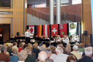 The Transylvania Brass Band under director Steve Schatz Sr. opens the proceedings in City Hall Kitchener