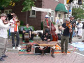 A band with Ukrainian instrument