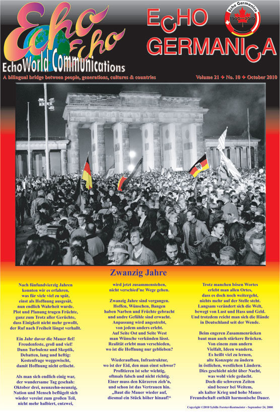 October 2010 front page of Echo Germanica