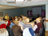 A packed room waiting for the movie