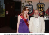 Miss Loreley Julia Henninger and Olaf Rudolph, President of the Loreley Singers