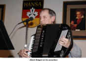 Albert Dittgen on his accordion