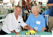 Paul Tuerr enjoys the company of the picnic crowd