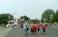 Families arrive right after opening of the gates