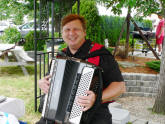 Peter Henkel on his accordion