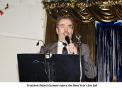 President Robert Gutwein opens the New Year's Eve ball