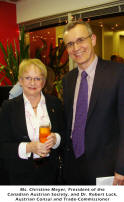 Dr. Robert Luck, Austrian Consul and Trade Commissioner, with Christine Meyer, President of the Canadian Austrian Society