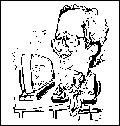 Dick Altermann at the computer